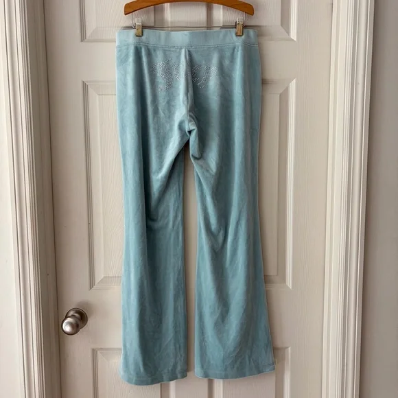 Juicy Couture Pastel Turquoise Velour Track Suit - Picture 9 of 14